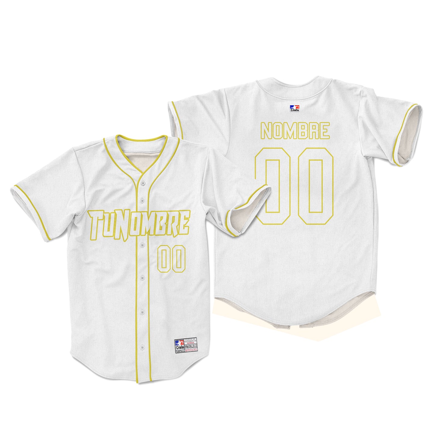 Camiseta personalizada con botones blanco V