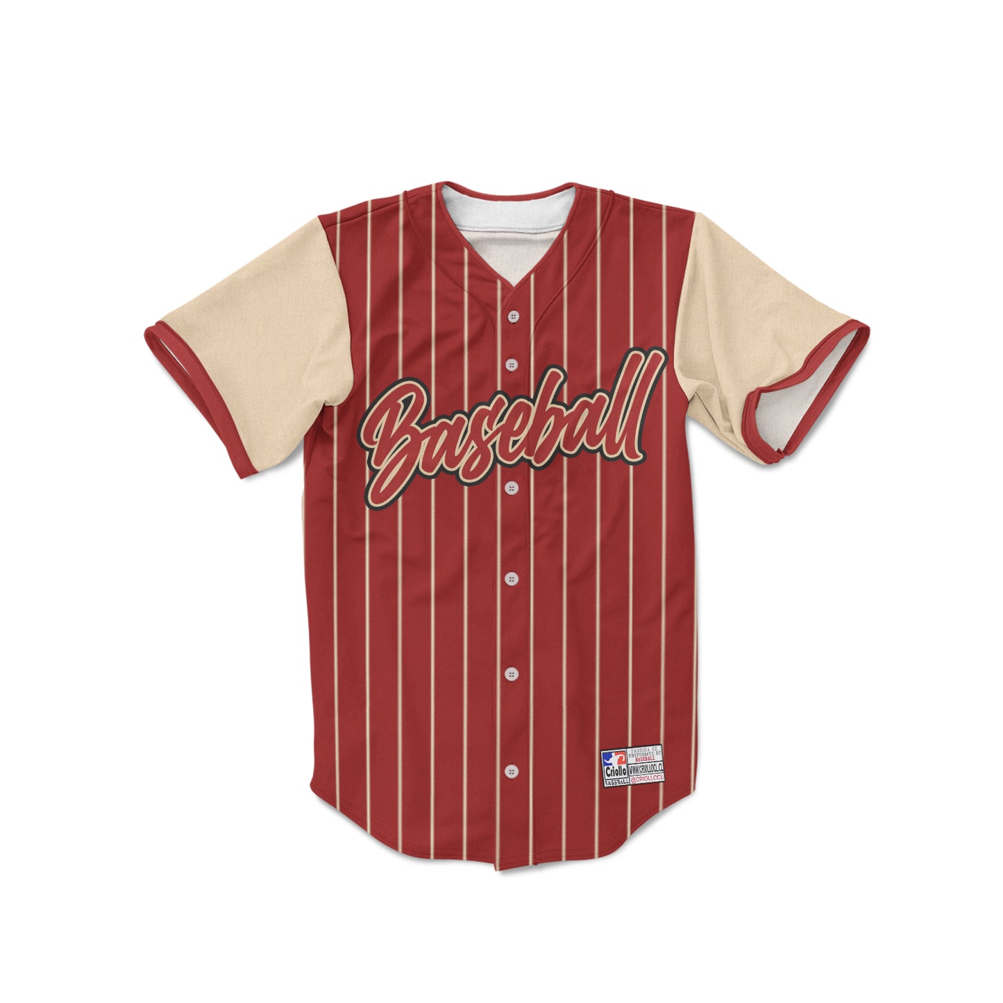 Camiseta de Beisbol Burdeo Baseball