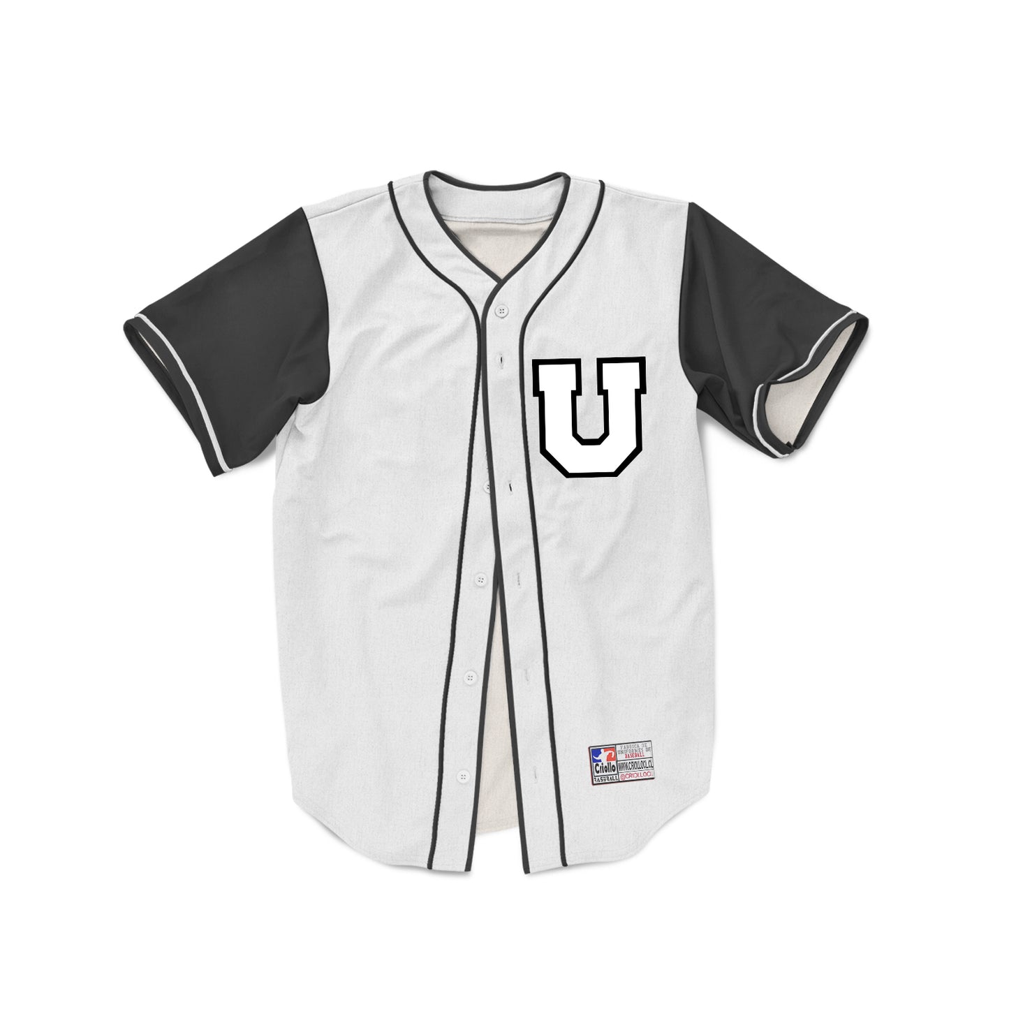 Camiseta de Beisbol black and white University