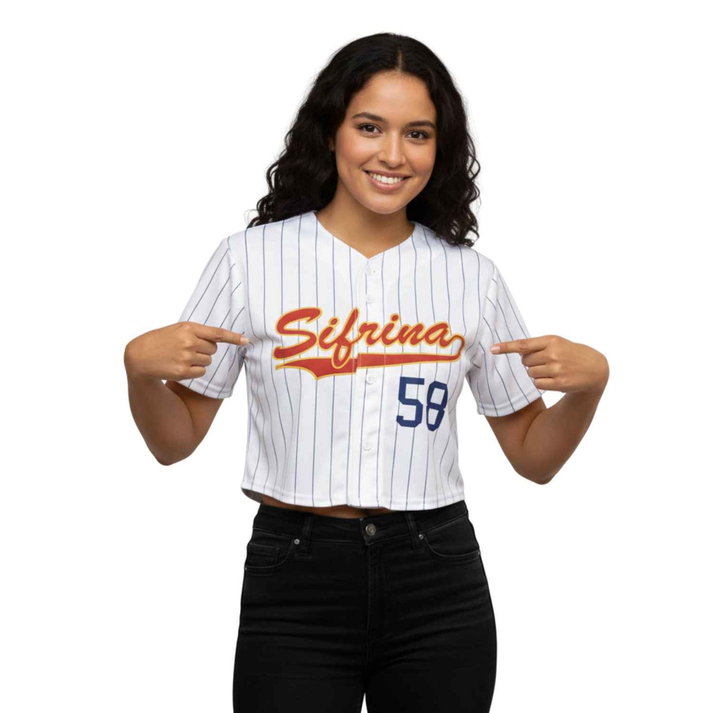 Camiseta de beisbol Crop Top Sifrina 58 VE  jersey