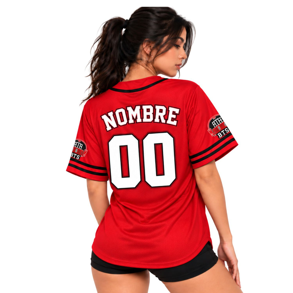 Camiseta de Béisbol BTS Roja Jersey Personalizada