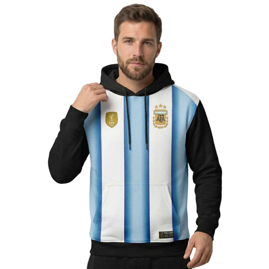 Polerón canguro Selección Argentina Mundial de Futbol 2026 Personalizado
