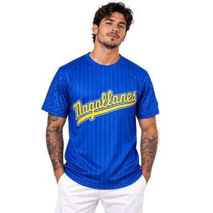 Polera cuello redondo Beisbol Venezolano Magallanes Azul 2026-2027 personalizable