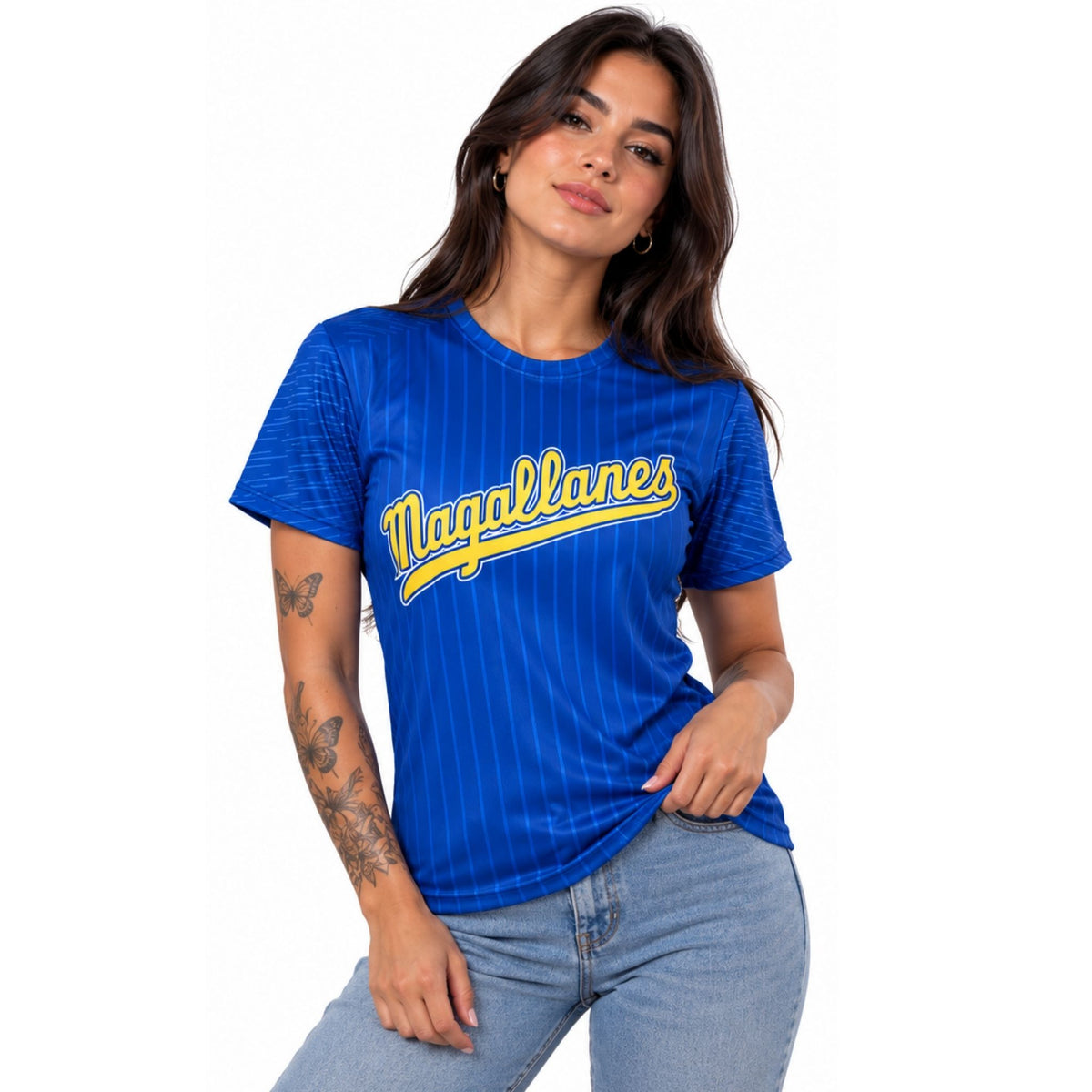 Polera cuello redondo Beisbol Venezolano Magallanes Azul 2026-2027 personalizable