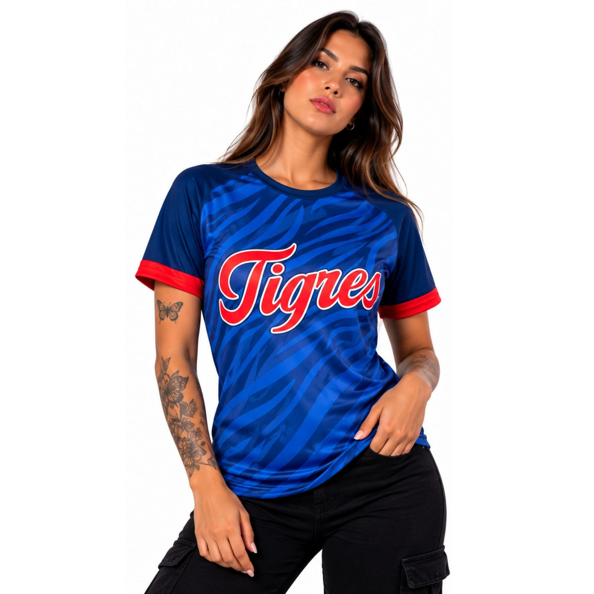 Polera cuello redondo Beisbol Venezolano Tigres 2026-2027 personalizable