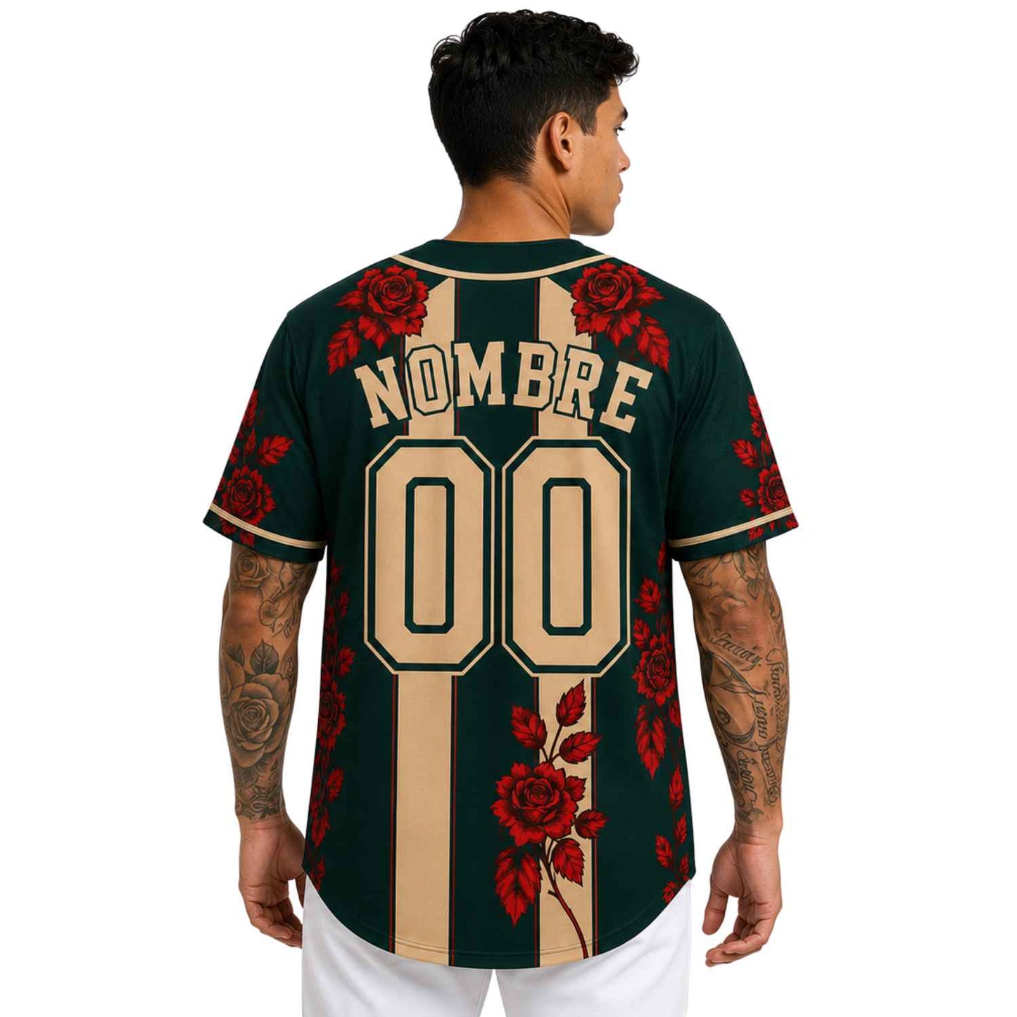 Camiseta Jersey de beisbol personalizada Mexico roses