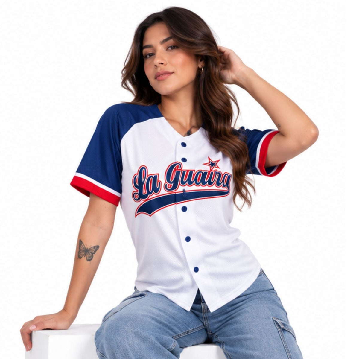 Camiseta de Béisbol La Guaira blanco 2026-2027 Personalizable