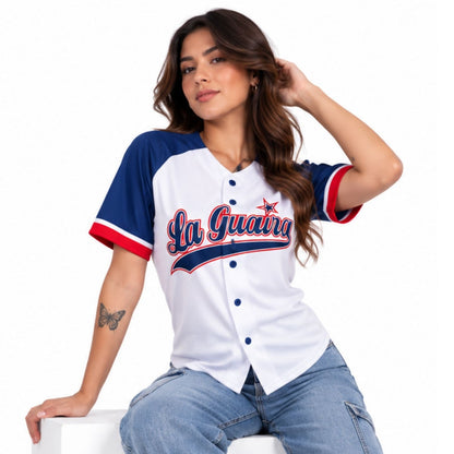 Camiseta de Béisbol La Guaira blanco 2026-2027 Personalizable