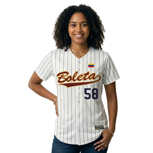 Camiseta de beisbol Boleta 58 VE Jersey Personalizada