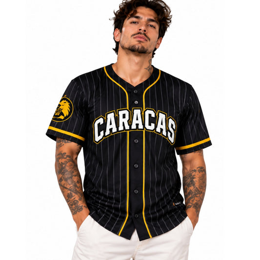 Camiseta de Béisbol Leones Caracas Negro 2026-2027 Personalizable