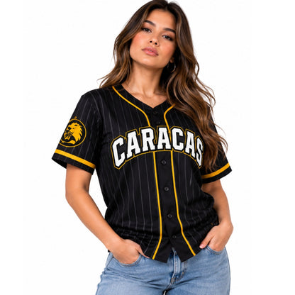 Camiseta de Béisbol Leones Caracas Negro 2026-2027 Personalizable