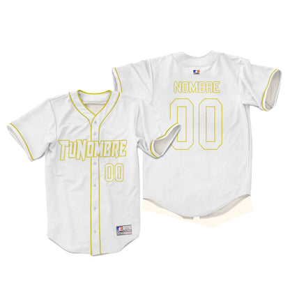 Camiseta personalizada con botones blanco V
