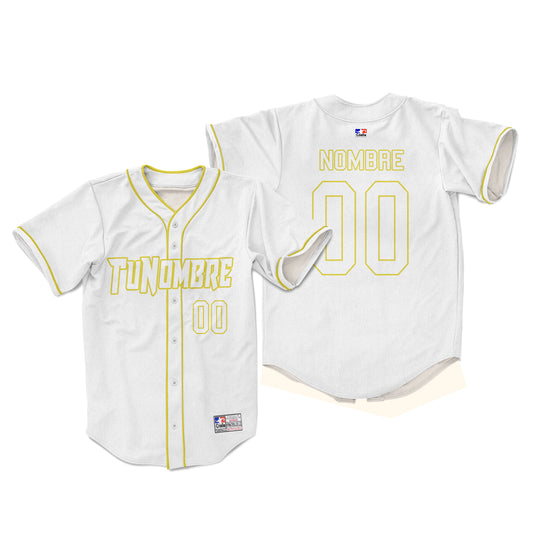Camiseta personalizada con botones blanco V