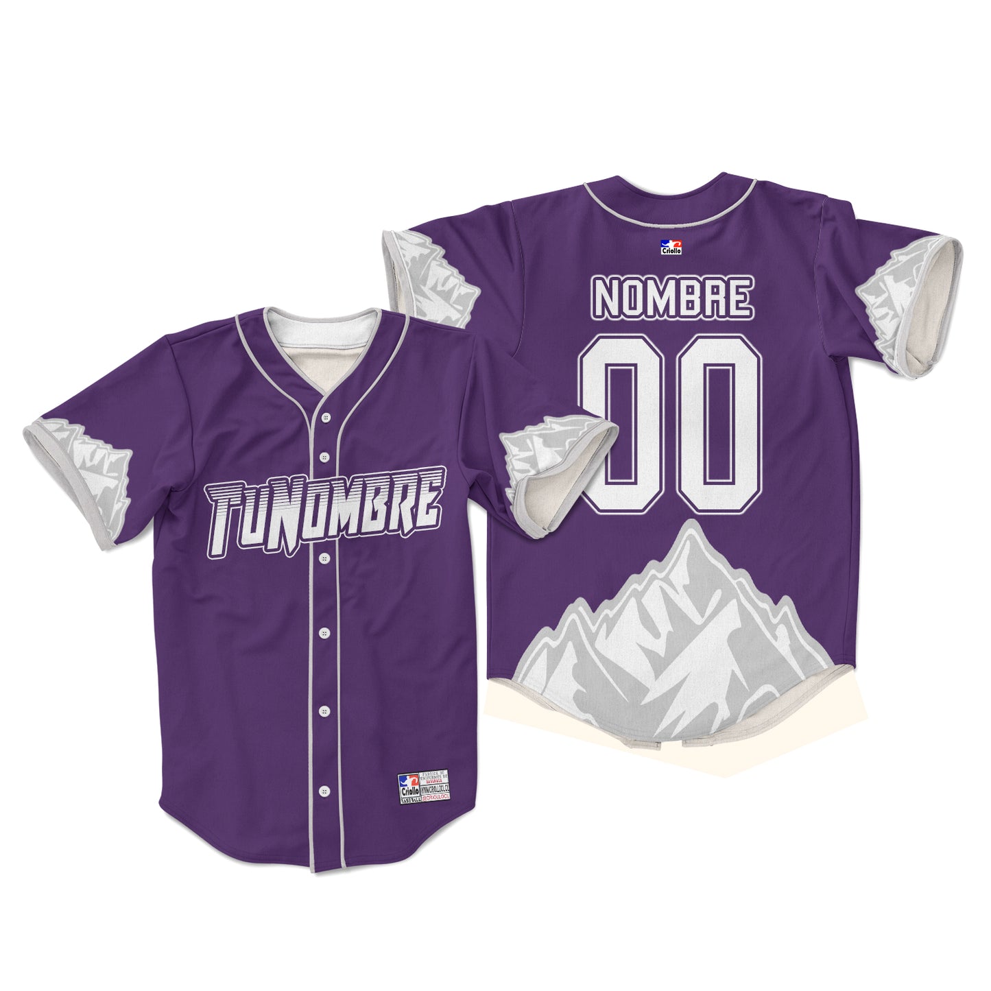 Camiseta personalizada con botones Morado patagonia