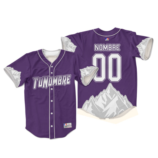 Camiseta personalizada con botones Morado patagonia
