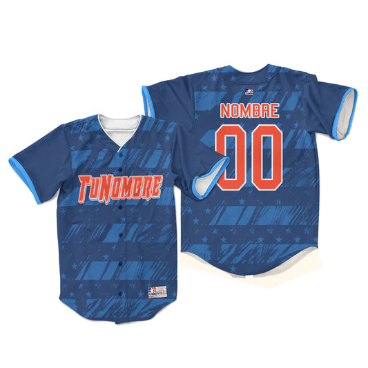 Camiseta personalizada con botones Usa 2019-2020 azul