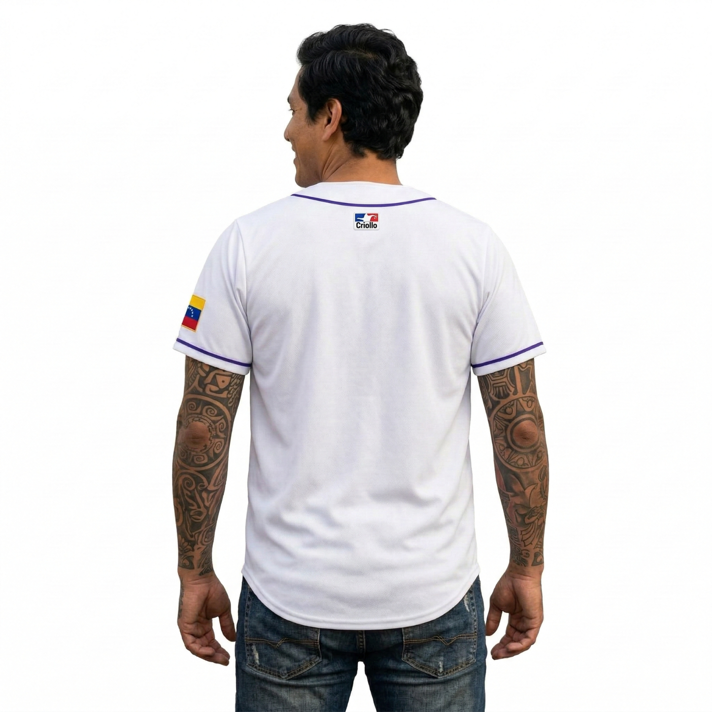 Jersey de beisbol de Venezuela seleccion oficial Clasico Mundial vista de espalda