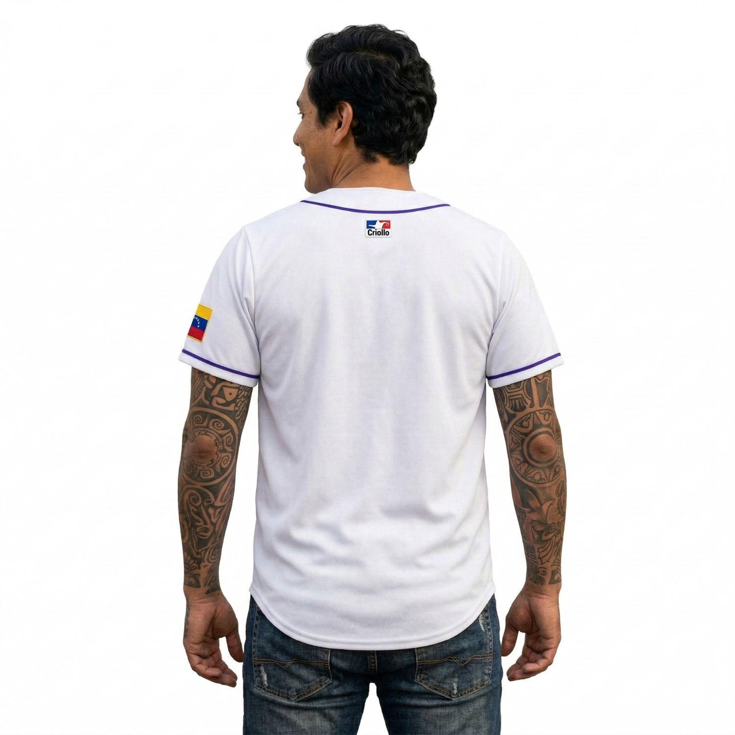 Jersey de beisbol de Venezuela seleccion oficial Clasico Mundial vista de espalda