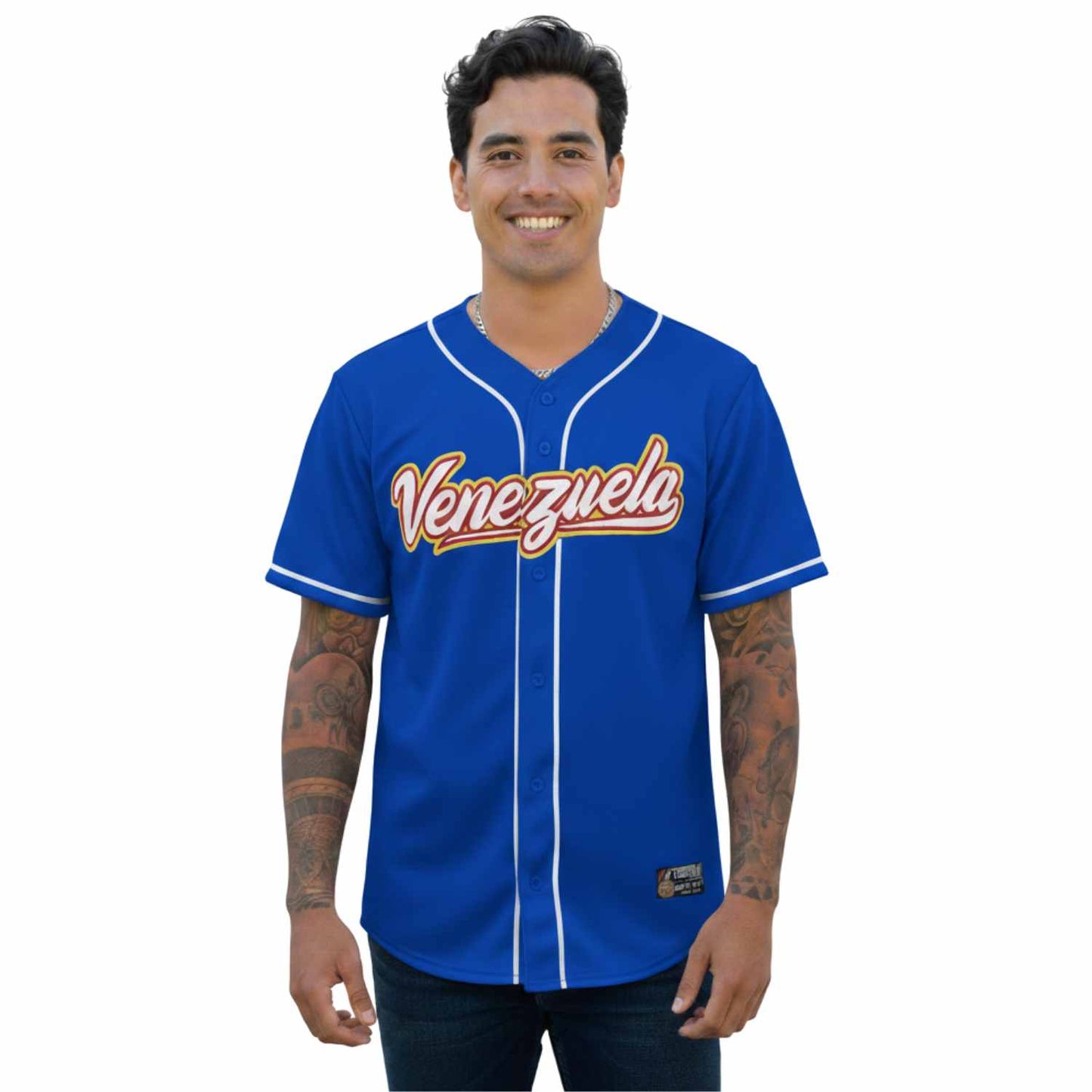polera de beisbol Venezuela azul 58