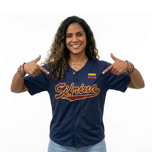 Camiseta de Béisbol Sifrina VE Azul - Jersey Personalizado