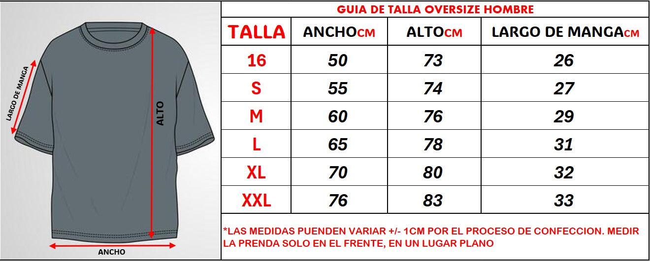 Polera Oversize Streetwear Personalizada - Modelo 502