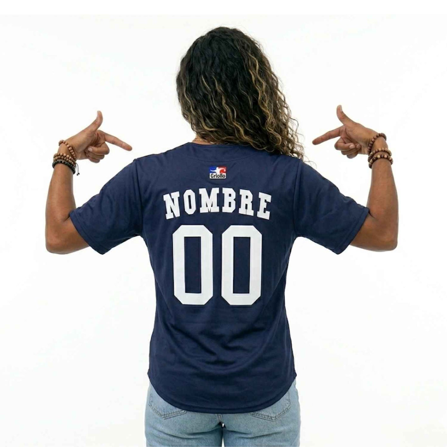 Camiseta de Béisbol Boleta VE Azul - Jersey Personalizado