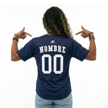 Camiseta de Béisbol Boleta VE Azul - Jersey Personalizado