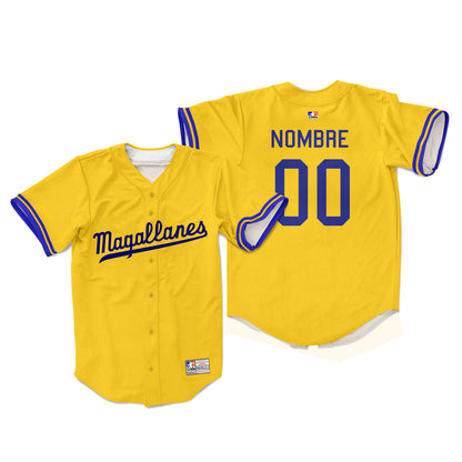 Camiseta de Beisbol a Magallanes amarilla Personalizada