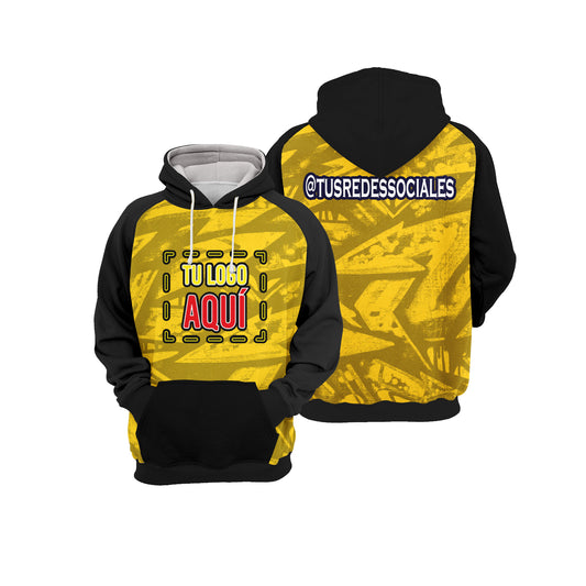 Polerón canguro amarillo negro formas