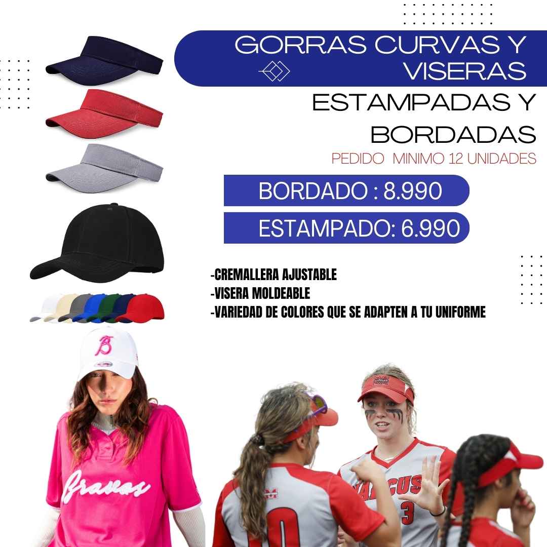 snapback, gorras para deporte, gorras bordadas, gorras estampadas, gorras para beisbol, gorras para empresa, gorras corporativas, gorras curvas, viseras