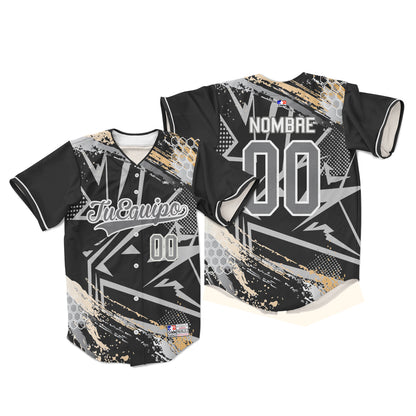 Camiseta de Beisbol black sports design personalizada