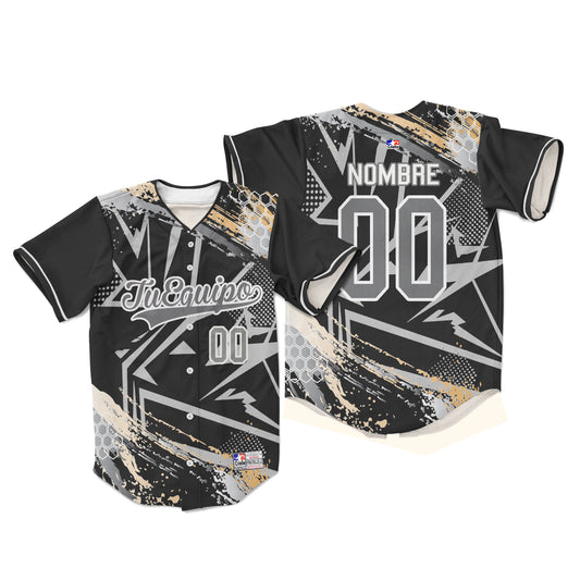 Camiseta de Beisbol black sports design personalizada
