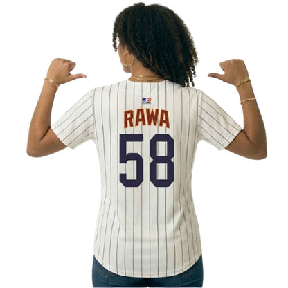 Jersey de beisbol personalizado de espalda con numero 58 sublimado full print