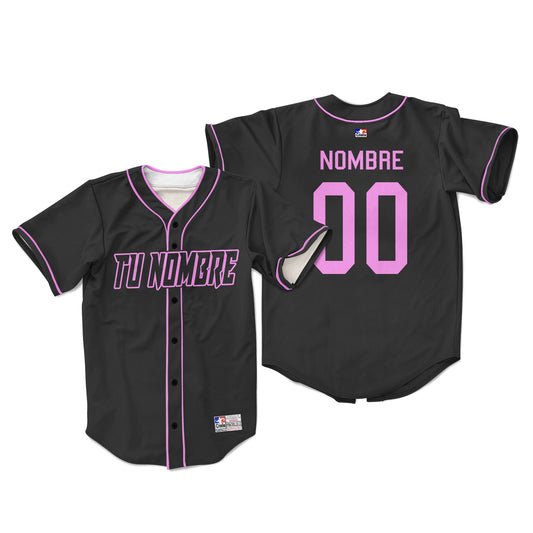 Camiseta personalizada con botones black with pink