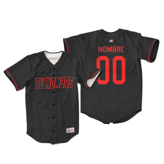 Camiseta personalizada con botones black with red