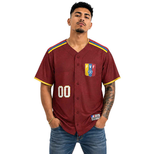 Camiseta de Béisbol Diseño Vinotinto - Jersey Personalizado