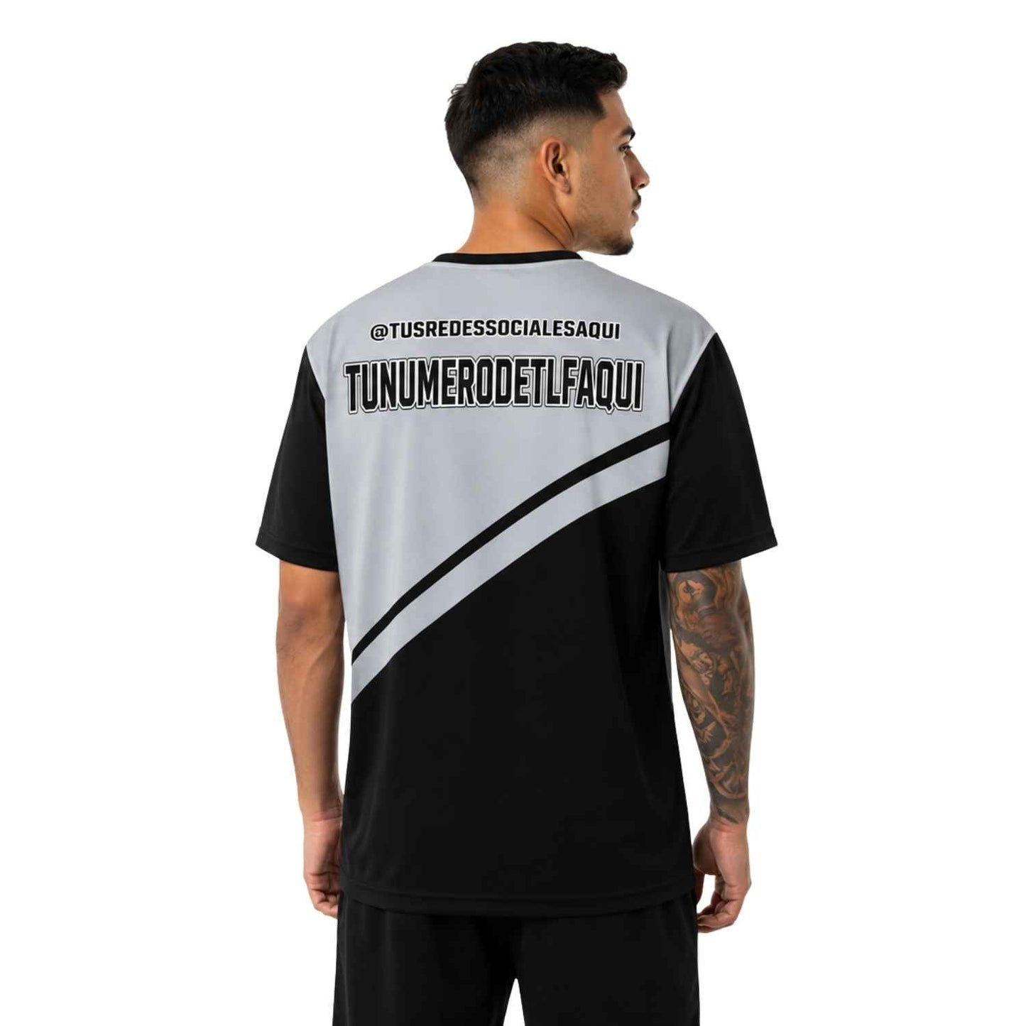 Polera Corporativa personalizada con Logo y Rrss - Modelo 1117