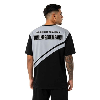 Polera Corporativa personalizada con Logo y Rrss - Modelo 1117