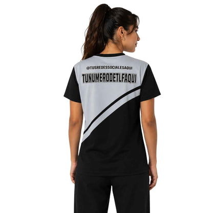 Polera Corporativa personalizada con Logo y Rrss - Modelo 1117