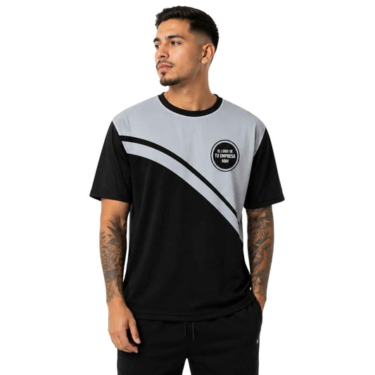 Polera Corporativa personalizada con Logo y Rrss - Modelo 1117