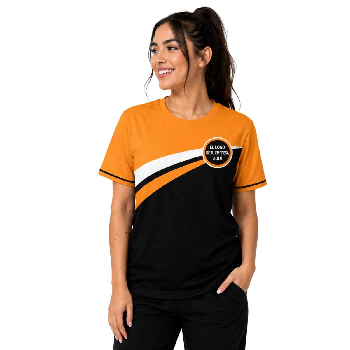 Polera Corporativa personalizada con Logo y Rrss - Modelo 1121