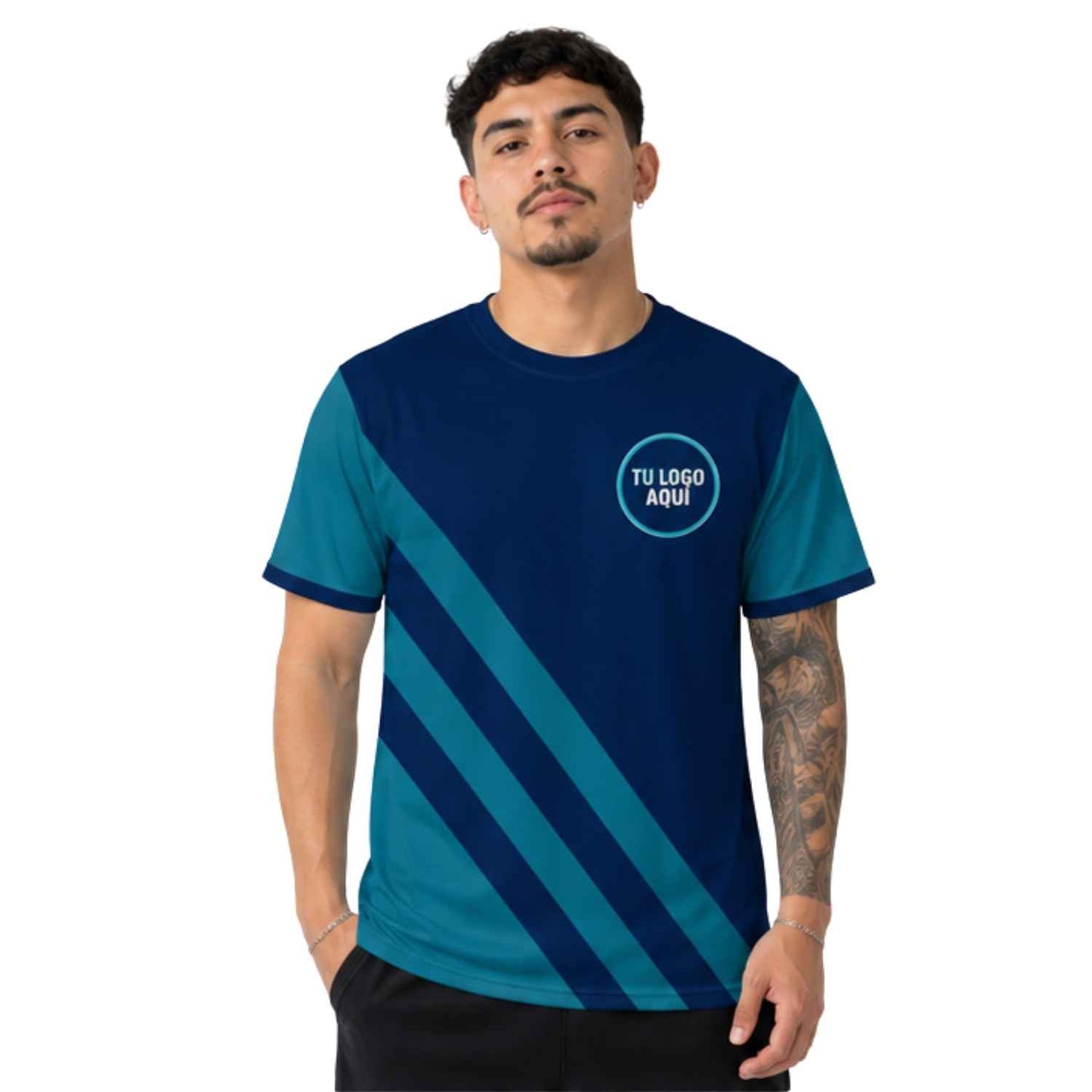 Polera Corporativa personalizada con Logo y Rrss - Modelo 1101