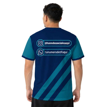 Polera Corporativa personalizada con Logo y Rrss - Modelo 1101