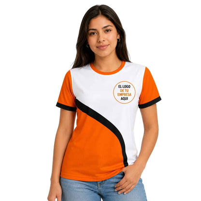 Polera Corporativa personalizada con Logo y Rrss - Modelo 1102