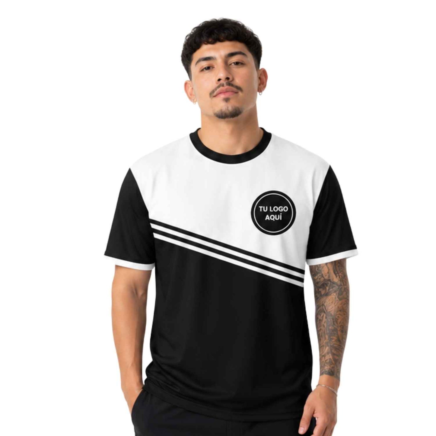 Polera Corporativa personalizada con Logo y Rrss - Modelo 1103