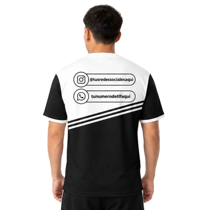 Polera Corporativa personalizada con Logo y Rrss - Modelo 1103