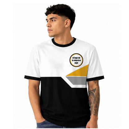 Polera Corporativa personalizada con Logo y Rrss - Modelo 1104