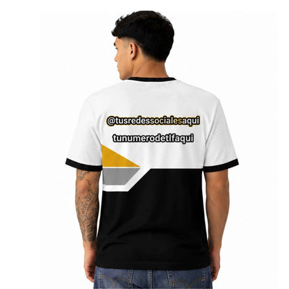 Polera Corporativa personalizada con Logo y Rrss - Modelo 1104
