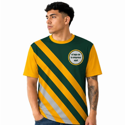 Polera Corporativa personalizada con Logo y Rrss - Modelo 1105