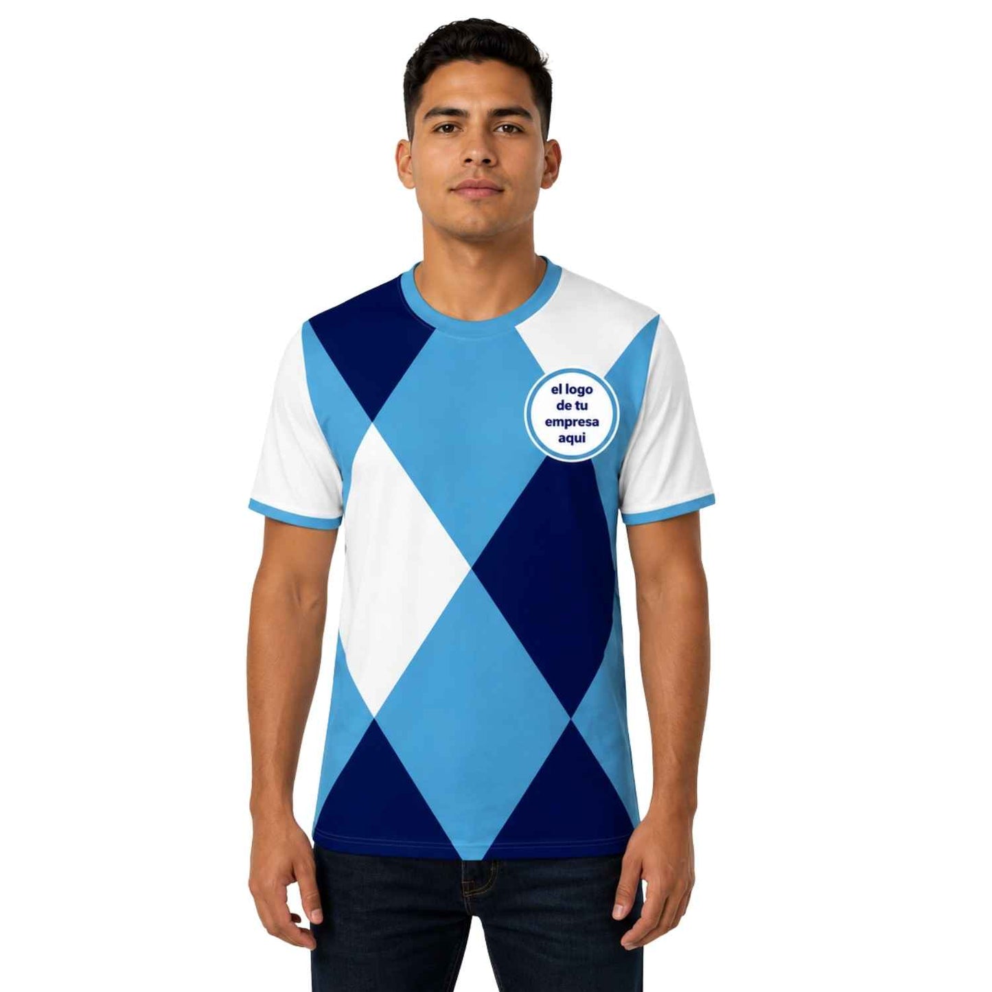 Polera Corporativa personalizada con Logo y Rrss - Modelo 1109